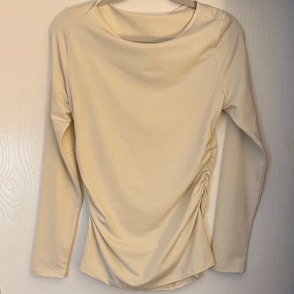 NWOT Abercrombie & Fitch Cream Long Sleeve Tee